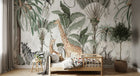 Design B006 — Papier peint Safari botanique vintage feuillage majestueux — Novomur