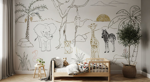 Design C0741 — Papier peint Safari Enfant — Novomur