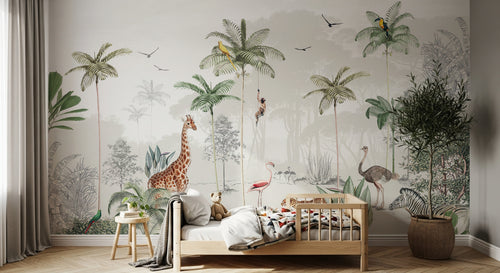 Design C0942 — Papier peint Safari Jungle Animaux - Collection 2 — Novomur