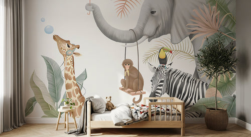 Design D0271 — Papier peint Safari Jungle Animaux - Collection 2 — Novomur