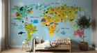 Design D0499 — Papier peint Carte du Monde Enfant — Novomur