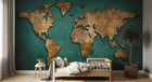 Design D0514 — Papier peint Carte du Monde Enfant — Novomur