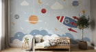 Design D0734 — Papier peint Espace Planètes Enfant — Novomur