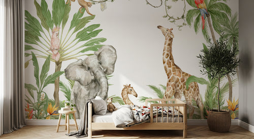 Design D0999 — Papier peint Safari Jungle Animaux - Collection 2 — Novomur