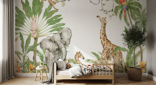 Design D0999 — Papier peint Safari Jungle Animaux - Collection 2 — Novomur