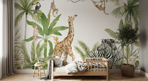 Design D1000 — Papier peint Safari Jungle Animaux - Collection 2 — Novomur