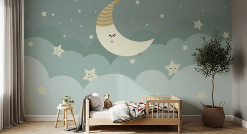 Design F0112 — Papier peint Ciel Nocturne Enfant - Collection 1 — Novomur