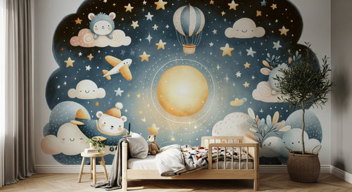 Design F0412 — Papier peint Ciel Nocturne Enfant - Collection 1 — Novomur
