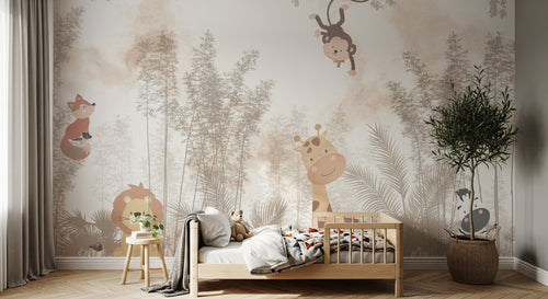 Design F0631 — Papier peint Safari Savane Aquarelle — Novomur
