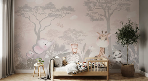 Design F0650 — Papier peint Safari Savane Aquarelle — Novomur
