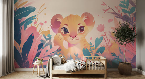 Design F0938 — Papier peint Safari Bébé Pastel — Novomur