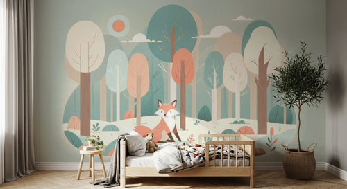 Design F0955 — Papier peint Animaux Forêt — Novomur