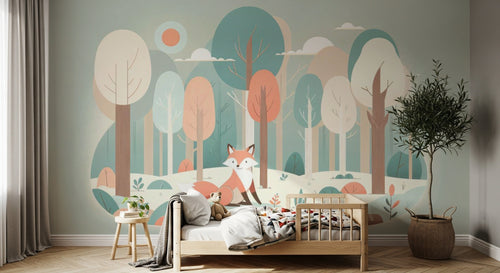 Design F0955 — Papier peint Animaux Forêt — Novomur