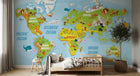 Design SK0340 — Papier peint Carte du Monde Enfant — Novomur