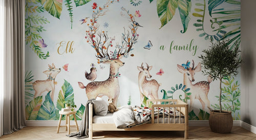 Design SL0085 — Papier peint Animaux Forêt - Collection 2 — Novomur