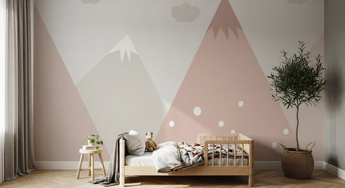 Design SL0147 — Papier peint Montagne Scandinave Enfant — Novomur