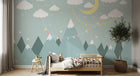 Design SL0740 — Papier peint Montagne Scandinave Enfant — Novomur