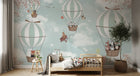 Design SL0792 — Papier peint Montgolfieres animaux ciel enfant — Novomur