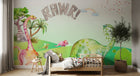 Design SL0795 — Papier peint Dinosaures aquarelle paysage RAWR enfant — Novomur