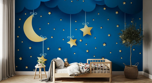 Design ZX0143 — Papier peint Ciel Nocturne Enfant - Collection 2 — Novomur