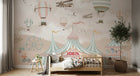Design ZX0557 — Papier peint Cirque chapiteaux montgolfieres avions enfant — Novomur