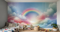 Échantillon, Design A0001, Papier peint panoramique Arc en Ciel Bébé - Collection 1 - Sur mesure