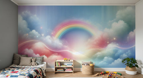 Design A0001 — Papier peint Arc en Ciel Bébé - Collection 1 — Novomur