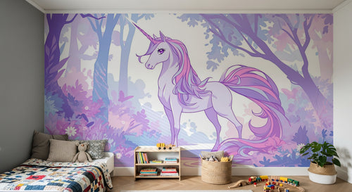 Design A0003 — Papier peint Licorne Enfant — Novomur