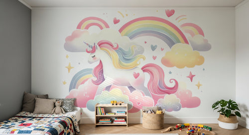 Design A0012 — Papier peint Licorne Enfant — Novomur