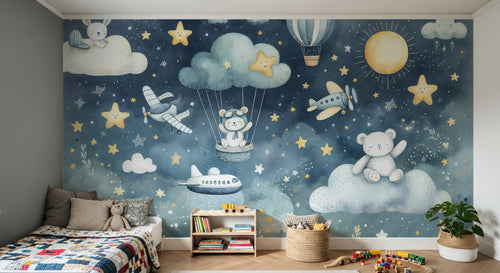 Papier peint Montgolfieres Enfant - 8 designs exclusifs - Design A0068