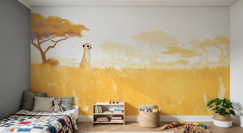 Design A0072 — Papier peint Safari Savane Aquarelle — Novomur
