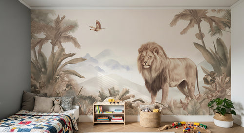 Design A0076 — Papier peint Safari Savane Aquarelle — Novomur