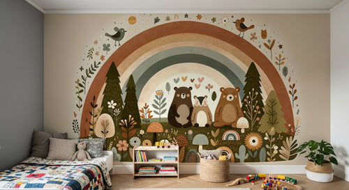 Design A0089 — Papier peint Animaux Forêt — Novomur