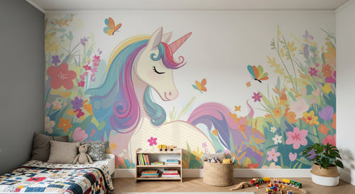 Design A0108 — Papier peint Licorne Enfant — Novomur