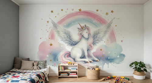 Design A0189 — Papier peint Licorne Enfant — Novomur