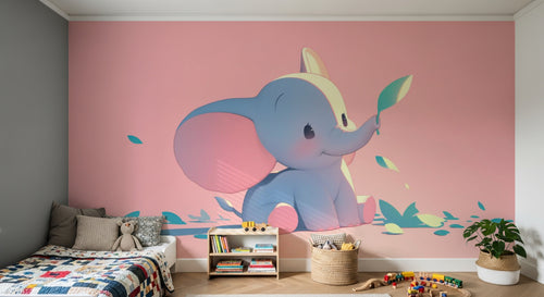 Design A0193 — Papier peint Safari Bébé Pastel — Novomur
