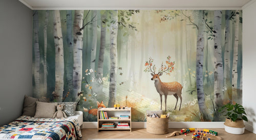 Design A0211 — Papier peint Animaux Forêt — Novomur