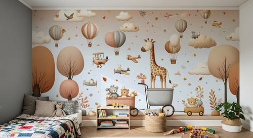 Design A0259 — Papier peint Safari Savane Aquarelle — Novomur