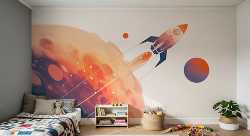 Design A0296 — Papier peint Espace Planètes Enfant — Novomur