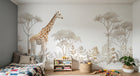 Design A0401 — Papier peint Safari Savane Aquarelle — Novomur