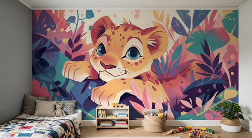 Design A0529 — Papier peint Safari Bébé Pastel — Novomur