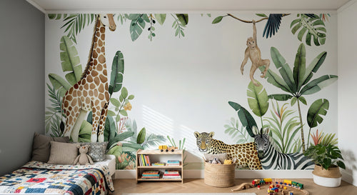 Design A0558 — Papier peint Safari Jungle Animaux - Collection 1 — Novomur