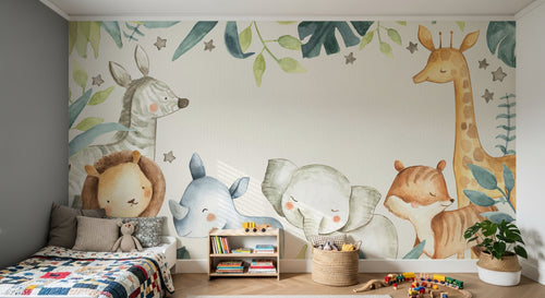 Design AS0561 — Papier peint Safari Jungle Animaux - Collection 2 — Novomur