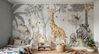 Design B003 — Papier peint Safari sepia tons neutres beige — Novomur