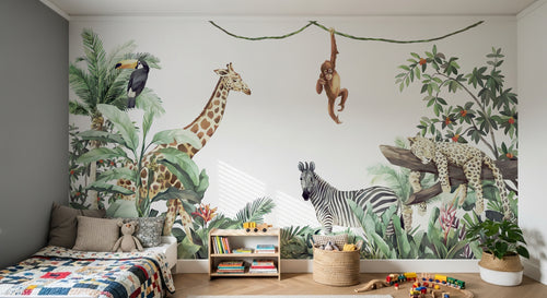 Design C0024 — Papier peint Safari Jungle Animaux - Collection 2 — Novomur