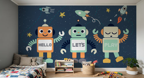 Design C0047 — Papier peint Espace Planètes Enfant — Novomur