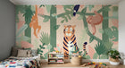 Design C0193 — Papier peint Jungle Enfant Tigre & Singes — Novomur