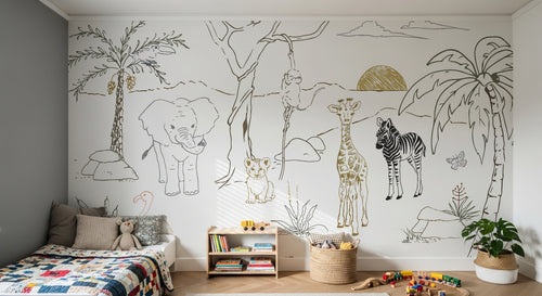 Design C0741 — Papier peint Safari Enfant — Novomur