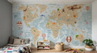 Design C0815 — Papier peint Carte du Monde Enfant — Novomur
