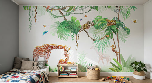 Design C0846 — Papier peint Safari Jungle Animaux - Collection 2 — Novomur